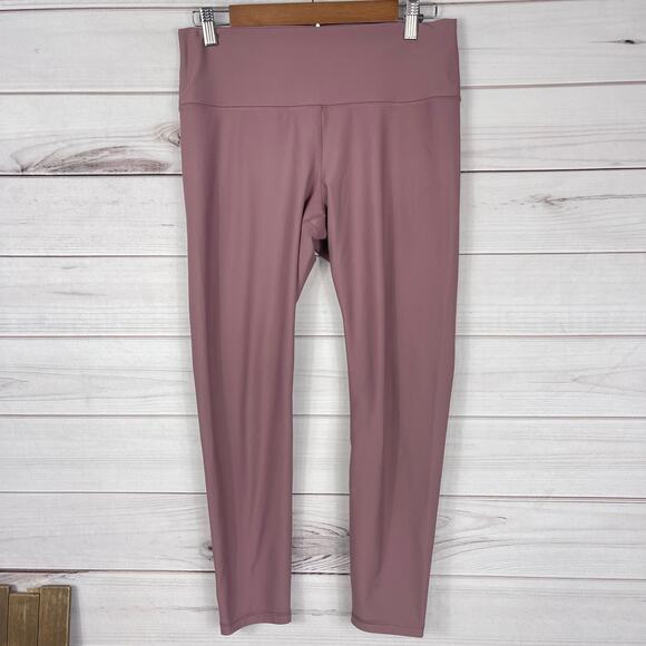Old Navy Powersoft High Rise Leggings Go Dry Large Mauve - Picture 1 of 4